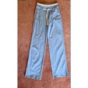 Esperanto Light Blue High Rise Casual Pants Size 42/S Stretch